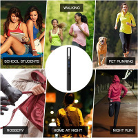 Slim Pen-Shaped Rechargeable LED <b>Flashlight</b> Portable Pocket <b>Torch</b> in Black Red Pink Green Blue for Night Emergency Lighting - Product Image 3