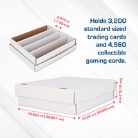 Boîte de rangement en carton à 4 rangées - Grande capacité pour plus de 4000 cartes Magic the Gathering, cartes sportives, stockage d'archives