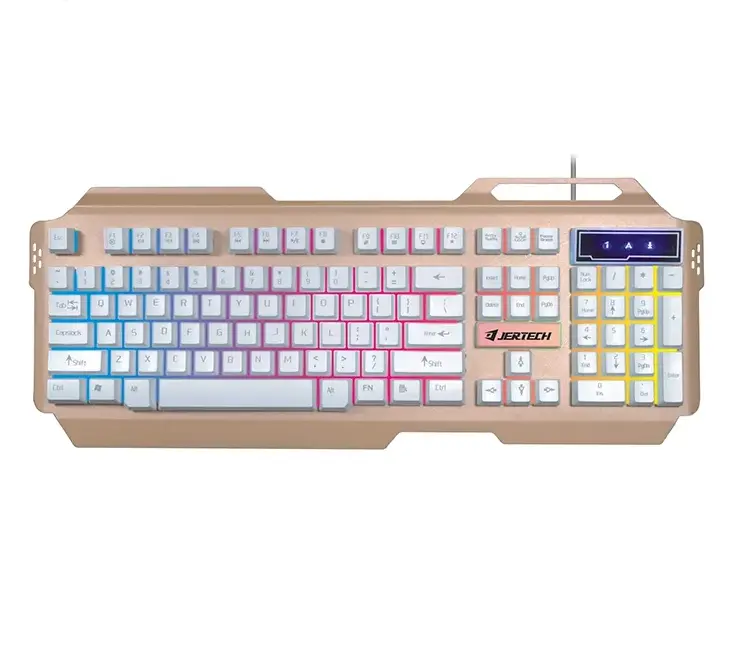 Terlaris Lampu LED Keyboard Komputer Mesin Permainan Logam Mekanik Keyboard K909 Keyboard RGB Aluminium Sentuh Standar