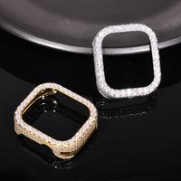 Boîtier de montre GRA VVS Moissanite Diamond Watch Case Rapper Iced Watch Case compatible avec le testeur de diamants, pièces de boîtier de montre CNC personnalisées