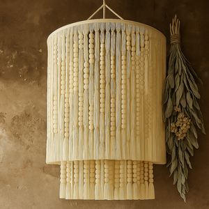 Thân thiện với môi trường macrame Chụp đèn với rìa dài Layering Boutique khách sạn & trang trí nội thất kích thước màu sắc forodels - Product Image 3