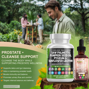Capsules Bloqueurs de <span class=keywords><strong>DHT</strong></span>, Capsules de Palmier Nain, Huile de Graine de Citrouille, Pygeum, Lécithine de Tournesol, Suppléments pour la Prostate pour Hommes - Product Image 2