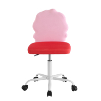 Chaise d'étude pour enfants pivotante à 360 degrés, chaise de bureau rose pour enfants