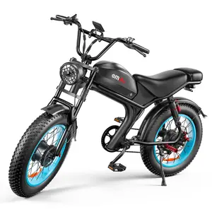 Vente en gros vélo électrique haute puissance à moteur fatbike tout-terrain 2000 watt 50 km h 7 vitesses moto pour hommes