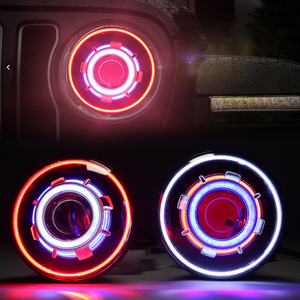 Loyo 7 "Hid Led proyector faros redondos con Halo Angel Devil Demon Eye para Jeep Wrangler JK - Product Image 2