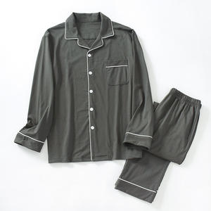 Ensemble de <span class=keywords><strong>pyjama</strong></span> pour <span class=keywords><strong>homme</strong></span> 100% coton à manches longues et <span class=keywords><strong>pantalon</strong></span> style ample <span class=keywords><strong>grande</strong></span> <span class=keywords><strong>taille</strong></span> - Product Image 6