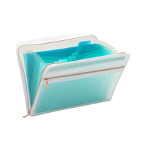 Sac de documents d'école et de bureau 13 poches fichier extensible avec fermeture éclair taille lettre Poly fermeture éclair dossier extensible