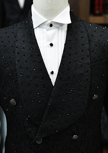 <span class=keywords><strong>Costume</strong></span> Homme <span class=keywords><strong>Sur</strong></span> <span class=keywords><strong>Mesure</strong></span> Classique <span class=keywords><strong>de</strong></span> Luxe Coupe Slim Respirant <span class=keywords><strong>de</strong></span> Haute Qualité pour Affaires Formelles, Style Smoking à Devant Plat, Grandes Tailles - Product Image 3
