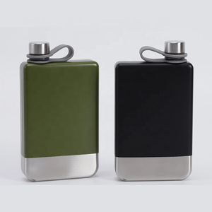 Camping en plein air Portable en acier inoxydable 8oz <span class=keywords><strong>whisky</strong></span> hanche flacon carré <span class=keywords><strong>alcool</strong></span> flacon avec entonnoir pour hommes - Product Image 2