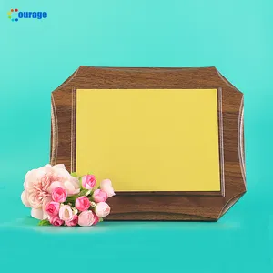 Photo Frame Shape Wooden Plaques Custom Award Blanks Plaque Trophy MB-07