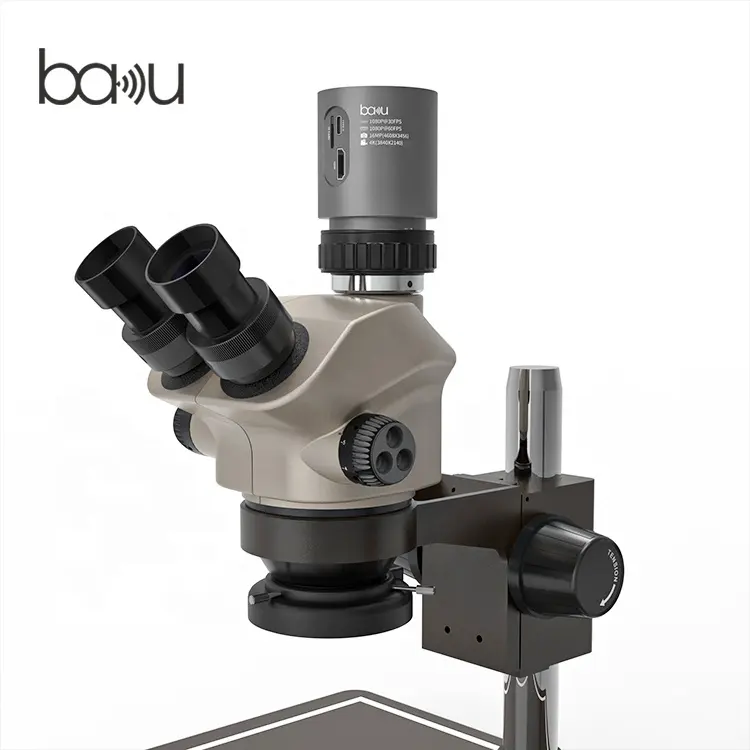 BAKU 4K CCD microscope électronique caméra fonction d'enregistrement type-C facile à utiliser réparation microscope binoculaire