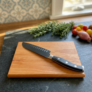 Tabla de cortar de madera natural con resina, accesorio de cocina para cortar y servir verduras, frutas, pan y carne, y para la preparación de comidas. - Product Image 6