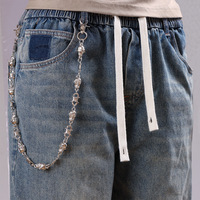 Rantai Celana Tengkorak Punk Vintage Baru Grosir, Rantai Dompet Pinggang Keren Trendy Hip Hop (TC267)