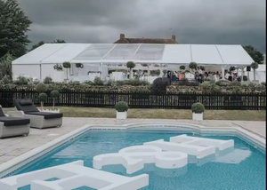 10x20m 10x25m petits auvents pour les fêtes location de mariage clair fête tentes pliantes bâches pour les fêtes <span class=keywords><strong>barnum</strong></span> aluminium - Product Image 3