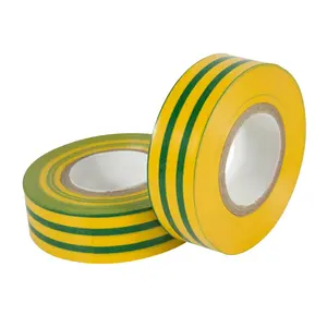 Vendita calda PVC giallo-verde PVC elettrico elettrico resistenza al calore impermeabile forte nastro autoadesivo