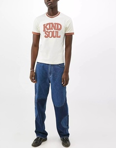 Camiseta Blanca Ajustada para Hombre <span class=keywords><strong>MGOO</strong></span>, de Algodón Grueso, con Diseño Impreso a Base de Agua - Product Image 5