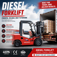 Chariot élévateur diesel 3,5 tonnes certifié CE, 4 roues motrices, déplaceur latéral hydraulique, mât à trois étages, pour chargement/déchargement de conteneurs