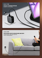 Cable USB Tipo C LDNIO LS242 de 2 Metros con Apagado Automático, Carga Rápida de 50W para Teléfono Móvil, Precio de Fábrica