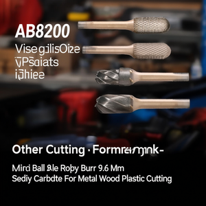 Fresa Rotativa de Punta Esférica AB8200 de 9.6 mm de Carburo Sólido para Cortar Metal, Madera y Plástico - Product Image 3