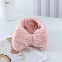 Bandeau de lavage du visage Spa pour femme, bandeau confortable en velours de corail solide et doux
