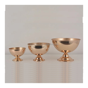 <span class=keywords><strong>Centrotavola</strong></span> per Matrimonio a Forma di <span class=keywords><strong>Ciotola</strong></span> Rotonda, Supporto per Fiori in Metallo Oro e Argento per Decorazioni Floreali - Product Image 1