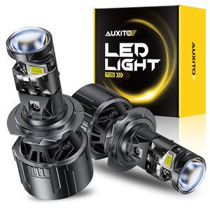 Lente de proyector negra AUXITO H7, patrón de haz perfecto súper brillante, línea de corte, bombilla de faro 6500K, chips CSP blancos H7 - Product Image 5