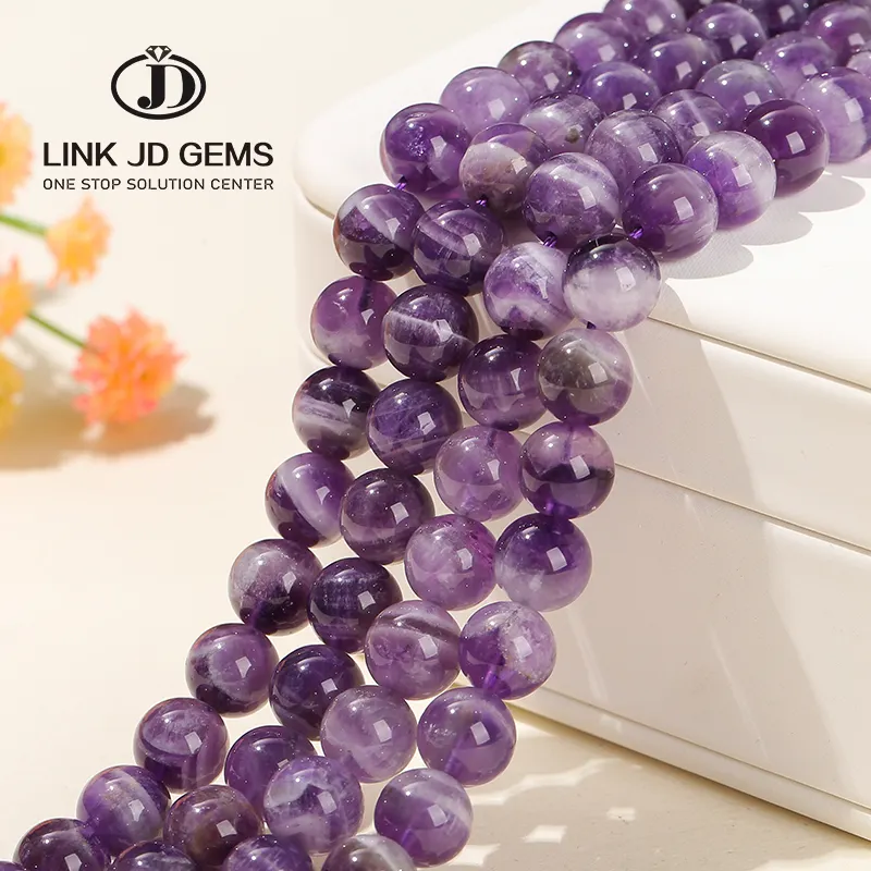 JD Großhandel Good Selling Natural Dream Amethyst Amethyst Perlen Heils teine Schmuck Handgemachte Verzierung für Juwel