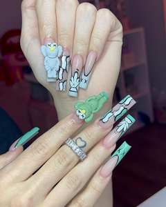 Vente en gros Nouveau breloques en résine 3D Kawaii tendance Décorations d'ongles Kawaii Cartoon Nail Art DIY Manucure Design Accessoire Decos - Product Image 4