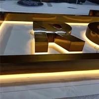 GFace Vintage-Stil 3D Hintergrundbeleuchtete LED-Buchstaben IP65 Wasserdicht Lackierter Edelstahl Halo-Beleuchtete Buchstaben Klassisches Auto
