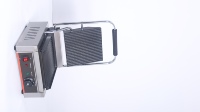 Grill électrique professionnel à contact, presse à panini simple avec plaques rainurées supérieure et inférieure, sans acier, chauffage sans huile, SURPASS 1.8KW
