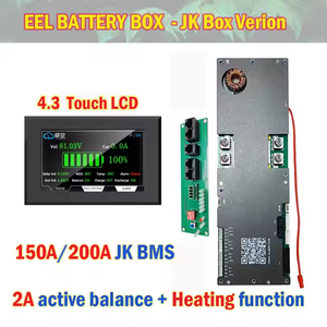 Eu Cổ Eel 48V 16S V4 JK + LCD Tự Làm Hộp Được Xây Dựng Trong JK 200A BMS Biến Tần 2A Hoạt Động Cân Bằng BMS Stackable EU Vận Chuyển - Product Image 4