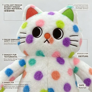 Peluche chat rose à pois <span class=keywords><strong>Kawaii</strong></span>, jouet en peluche à longues pattes, esthétique, 65 cm, grande poupée chat souriante pour la décoration de la chambre des filles, <span class=keywords><strong>anniversaire</strong></span> - Product Image 2