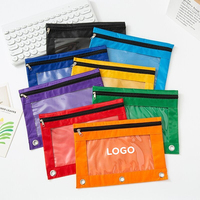 Carpeta Organizadora con Cierre Oxford B5, Carpeta Portafolio de 3 Anillas, Estuche de Almacenamiento Resistente para Oficina y Escuela