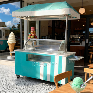 Chariots de vente ambulante personnalisés 2025, camion de restauration rapide mobile, chariot de crème glacée, chariot de gelato italien de rue - Product Image 3