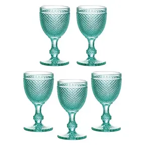 Ensemble de verres à vin rouge, vintage, verres emmêlés colorés, avec logo personnalisé, vente en gros,