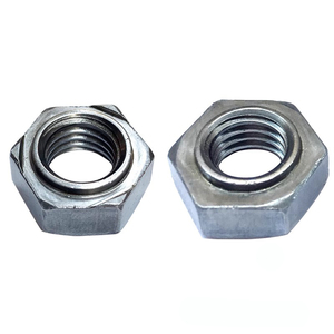 #8 1/4 5/16 3/8 1/2 7/16 Sechskant-Sechs kant schweiß mutter aus Kohlenstoffs tahl Punkts chweiß mutter - Product Image 1