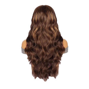 Perruques pour femmes à dentelle HD, longues et bouclées, avec raie au milieu et mèches brunes, styles brésiliens et vietnamiens, vente en gros d'usine - Offre Spéciale - Product Image 6