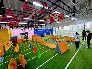 Parcours d'obstacles Ninja Warrior pour jeunes enfants, équipement de terrain de jeu intérieur pour mini-espace suspendu au plafond - Product Image 3