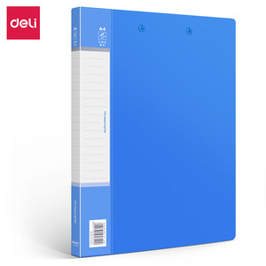 Deli <b>A4</b> <b>File</b> <b>Folder</b> Long Clamp Clip Blue Office Organizer Paper Material - Product Image 1