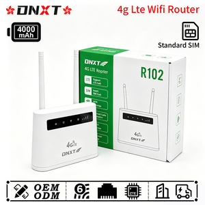 เราเตอร์ DNXT 4g LTE Cat4 2.4GHz wifi 6 ความเร็ว 300Mbps แบตเตอรี่ 4000mAh รองรับ WAN/LAN พร้อมช่องใส่ซิมการ์ด ใช้สำหรับทำงาน - Product Image 1