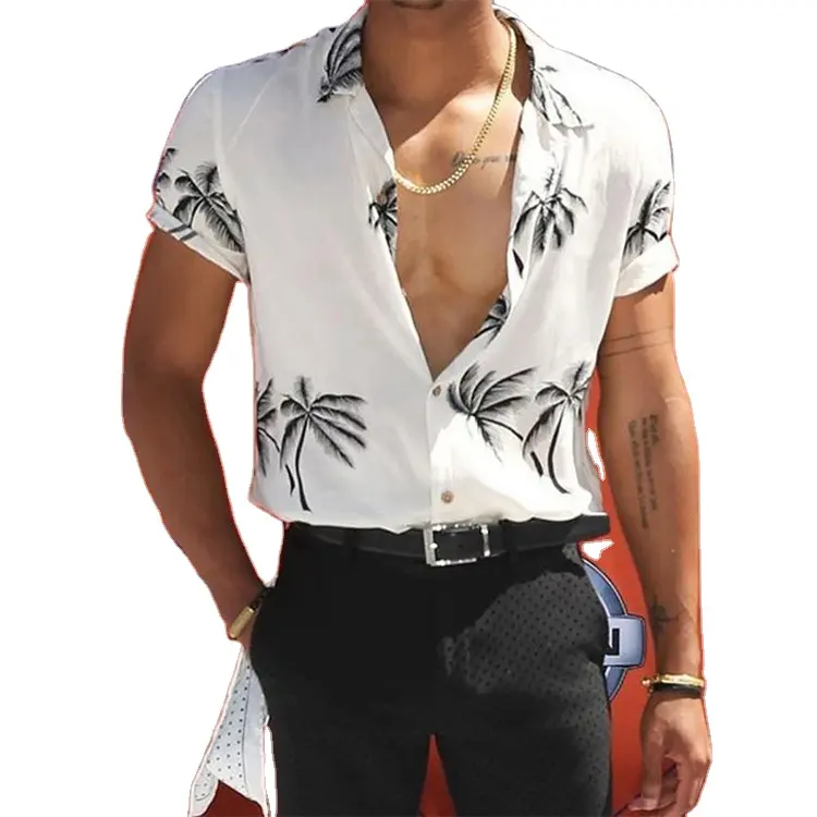 Amazon 'S Nieuwe Zomer 2021 Mannen Shirt Is Een Gedrukte Korte Mouwen Op Het Strand In Hawaii