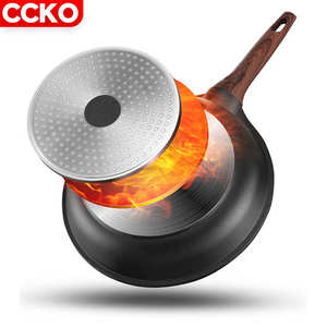 Sartén de Hierro Fundido de 28 cm para Cocina, Sartén de Aleación de Aluminio con Piedra Maifan, Sartén Antiadherente con Tapa - Product Image 6