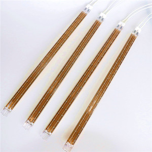 Resistencia al calor 400V 3000W tubo doble medio oro halógeno lámpara <span class=keywords><strong>de</strong></span> calor sauna infrarroja <span class=keywords><strong>bombillas</strong></span> para secado - Product Image 1