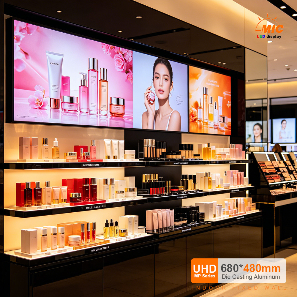 Fine Pixel Indoor Led Screen P1.25 P1.53 / P1.86 / P2.0 / P2.5 SMD Full Color Display for Retail Store