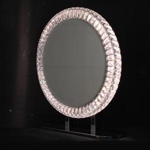 Espejo de <span class=keywords><strong>maquillaje</strong></span> de cristal redondo <span class=keywords><strong>para</strong></span> el hogar, <span class=keywords><strong>luz</strong></span> LED, fabricante de plata, decoración de pared grande personalizada, Metal <span class=keywords><strong>con</strong></span> <span class=keywords><strong>luz</strong></span> Led IP44 - Product Image 6