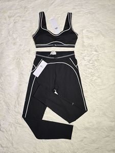 Großhandel Mode Yoga-Kleidung Pilates Elastische Nahtlose Gerippte Maßgefertigte Hochwertige Damen-<span class=keywords><strong>Leggings</strong></span> 2-teiliges Set - Product Image 6