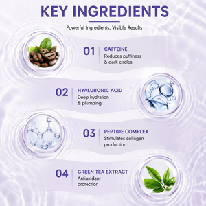 Gel Contour des Yeux Effet Liftant Instantané avec Caféine et Peptides pour Cernes et Poches 15ml – Raffermissant et Hydratant à Action Visible Rapide - Product Image 5