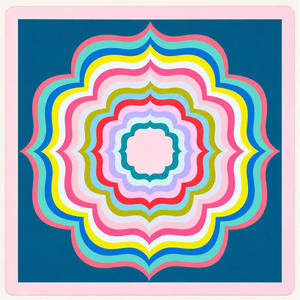 Alfombrilla de Mahjong Estilo Preppy Rosa-Naranja 2026 (31.5 Pulgadas) Reductora de Ruido, Perfecta para Noches de Juego Familiares Navideñas - Product Image 4