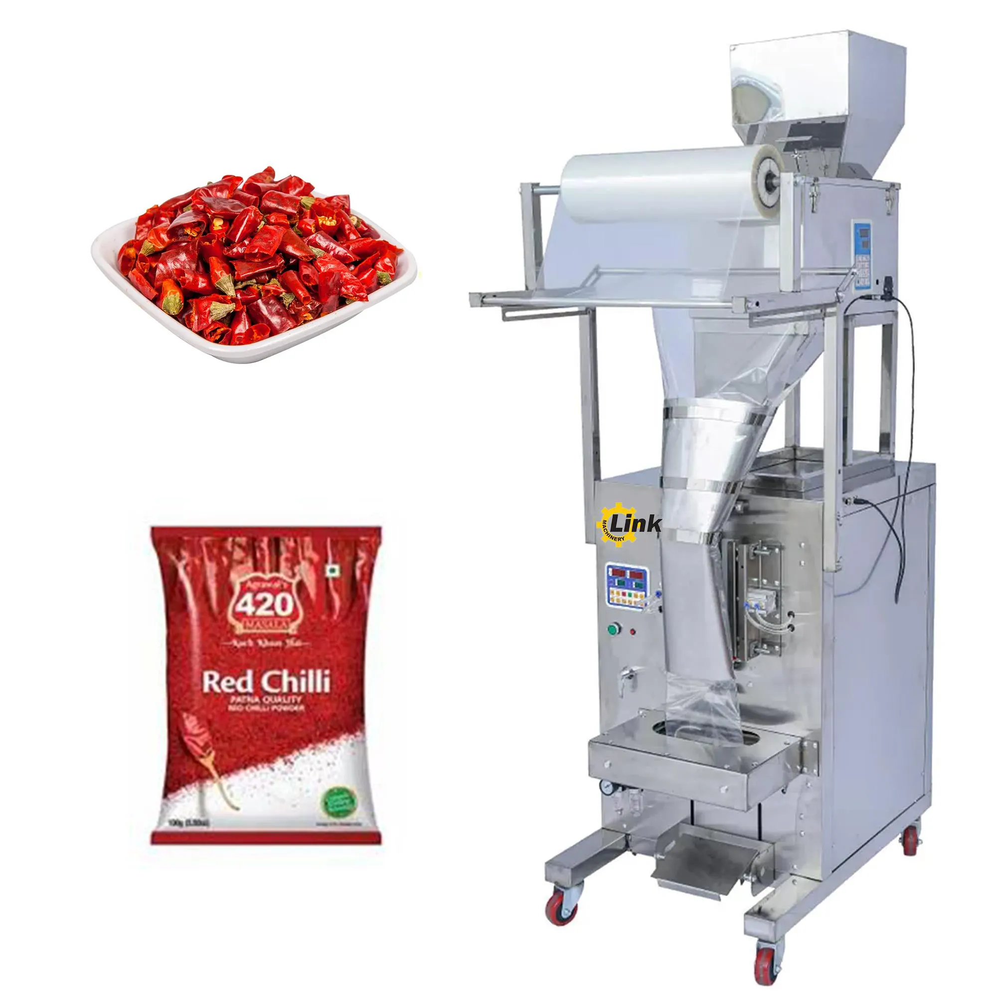 Factory Cheap Price Automatic Flour Chocolate Beans Popcorn Chips Bag Packing Machine