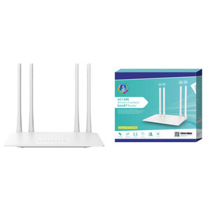 High Speed 5G Dual Band Wireless Router 1200M Gigabit Home Office <b>White</b> Easy Setup Four <b>Port</b> Secure Firewall Large Coverage - Product Image 4